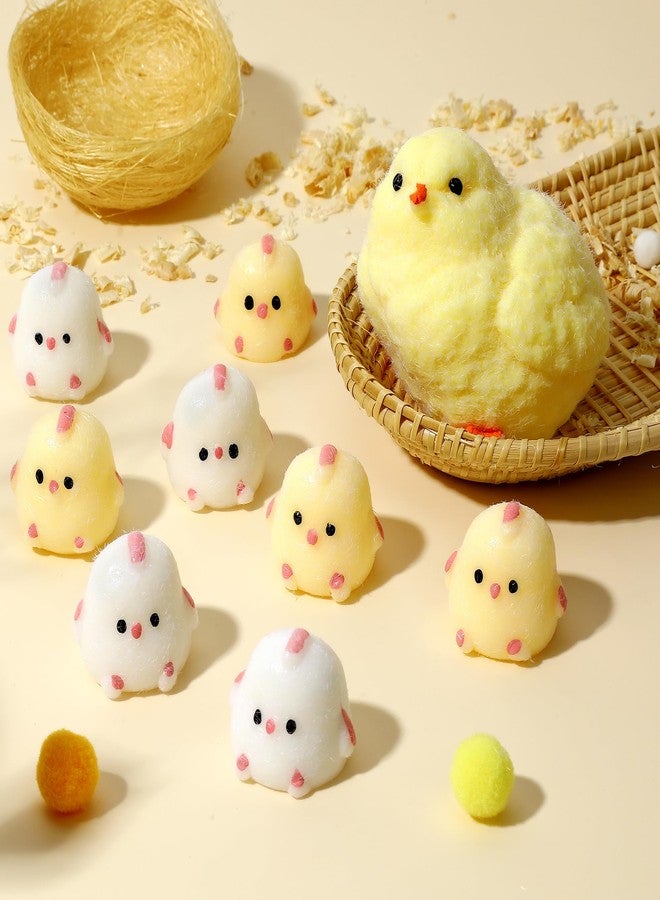 TMHAI Taba Squishy Chick Fidget Toys, 9 Pack Cute Chicken Ultra Soft Fufu Squeeze for Kids Adults, Kawaii Sensory Item Anxiety Stress Relief for Autism ADHD - Image 1